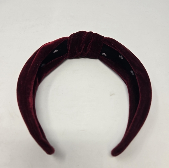 LELE SADOUGHI MAROON OXBLOOD VELVET HEADBAND TOP KNOT HAIR ACCESSORY WOMEN OS main image 6